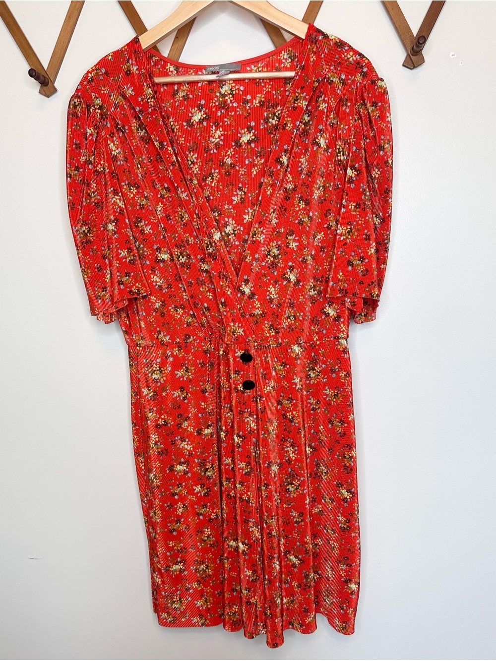 ASOS Red Floral Dress 90s style, size 16